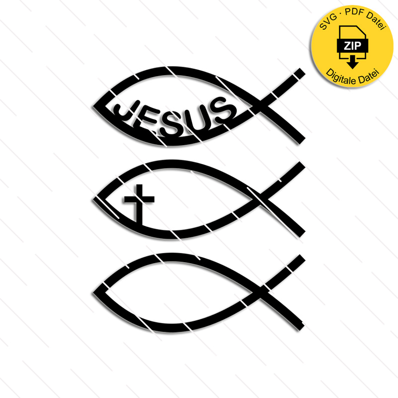 3er Set, Christlicher Fisch