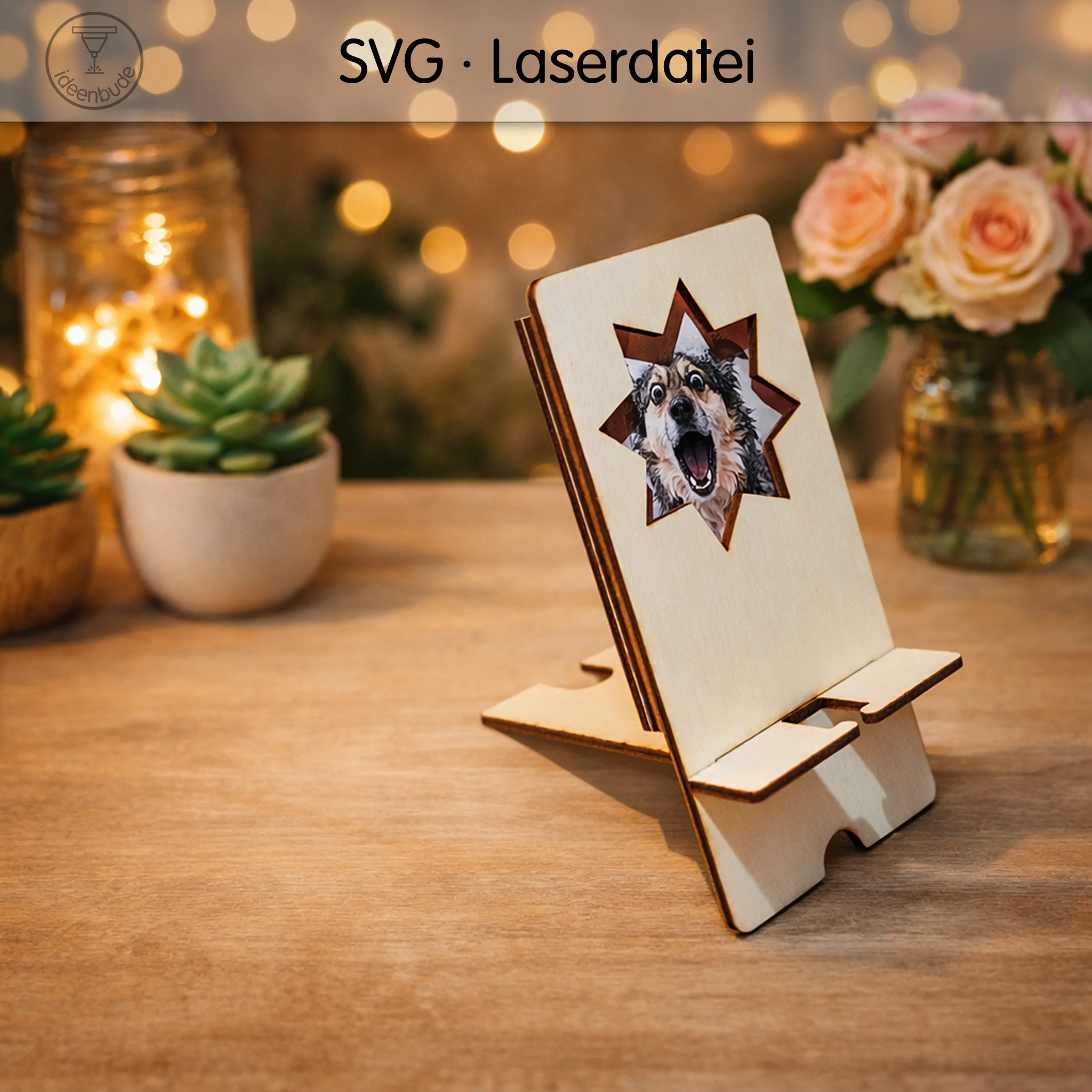 📱 Handyhalter mit Foto-Slot – hält dein Smartphone. Und deine Lieblingsmenschen.