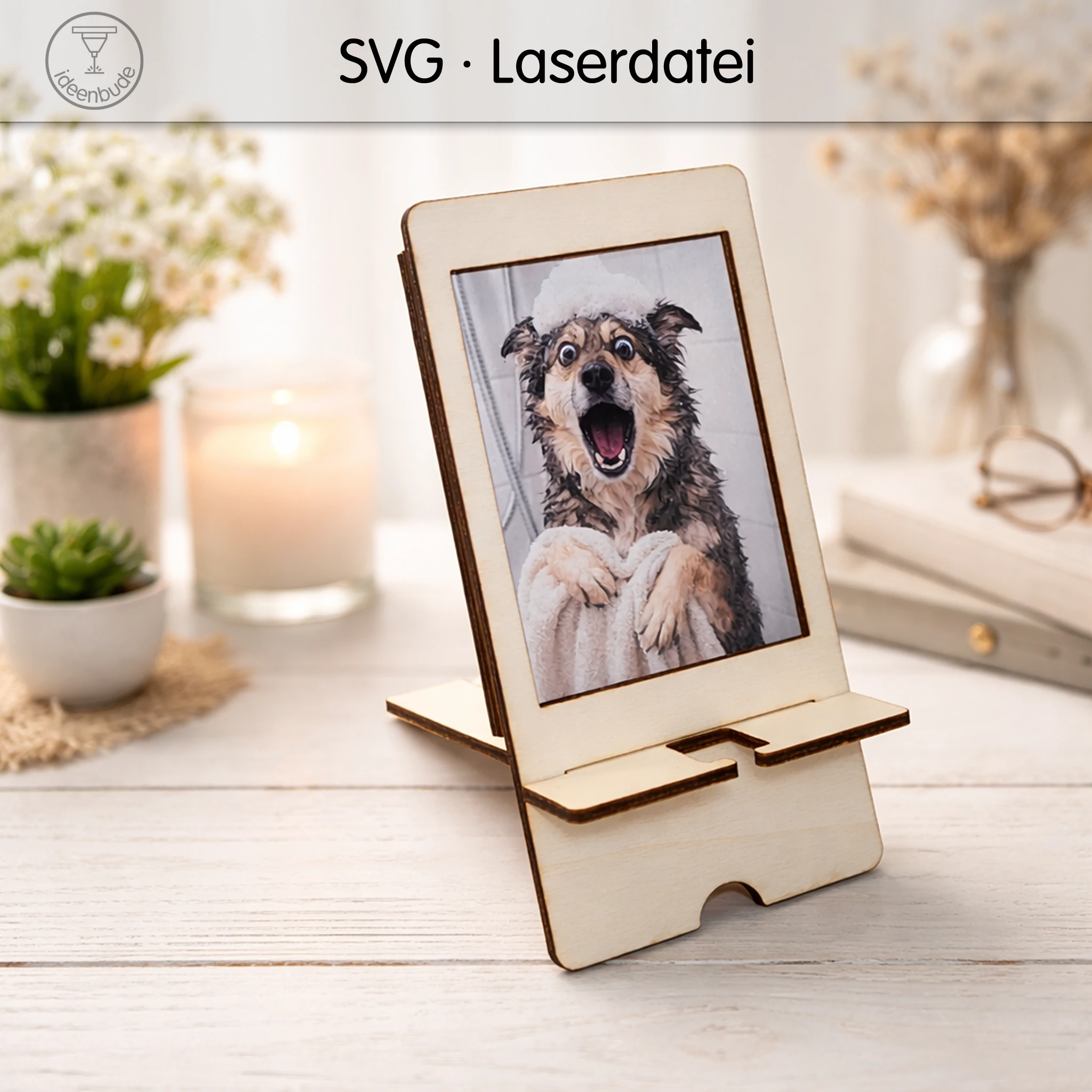 📱 Handyhalter mit Platz für dein Lieblingsfoto