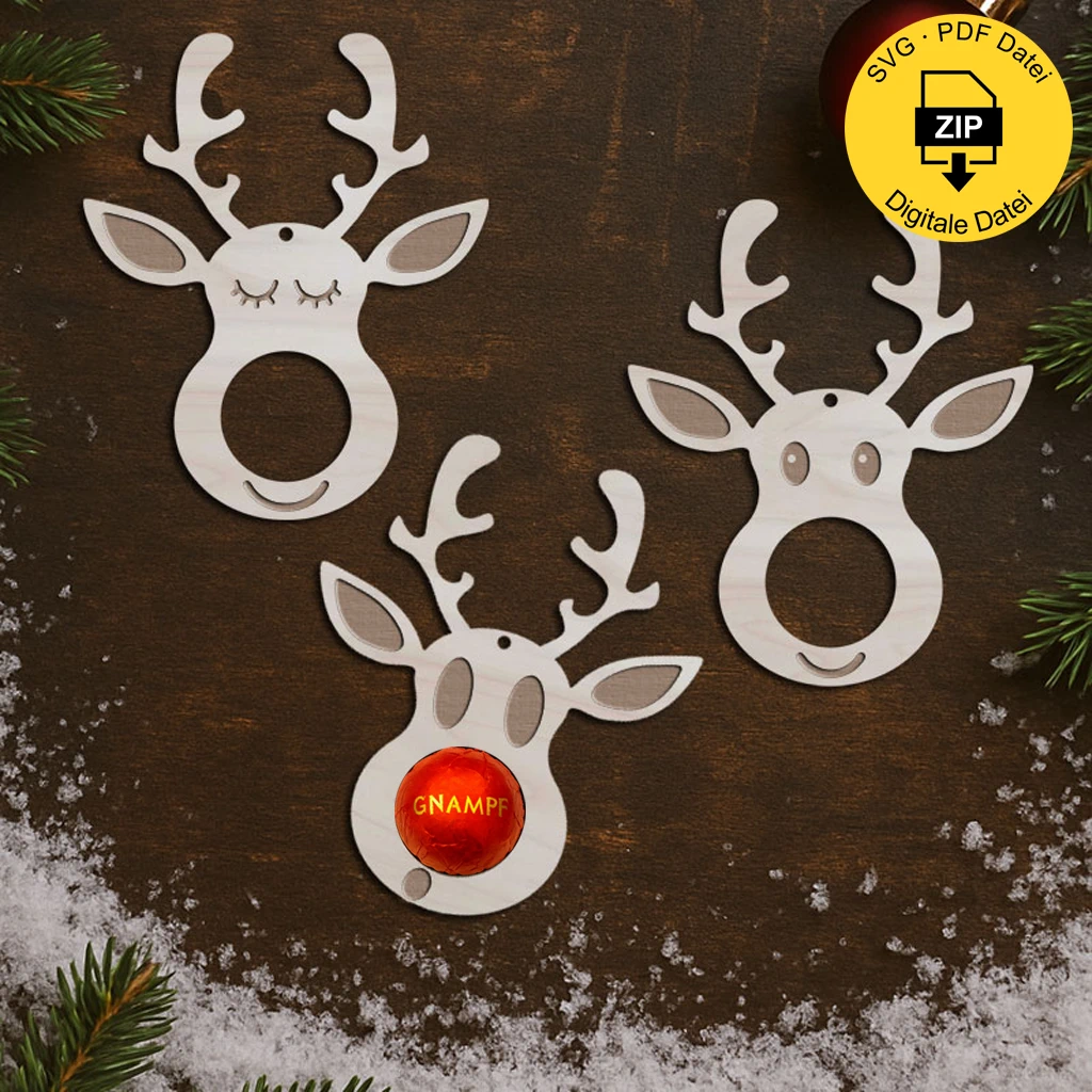 🦌 Rentier – mit Multifunktions-Nase!