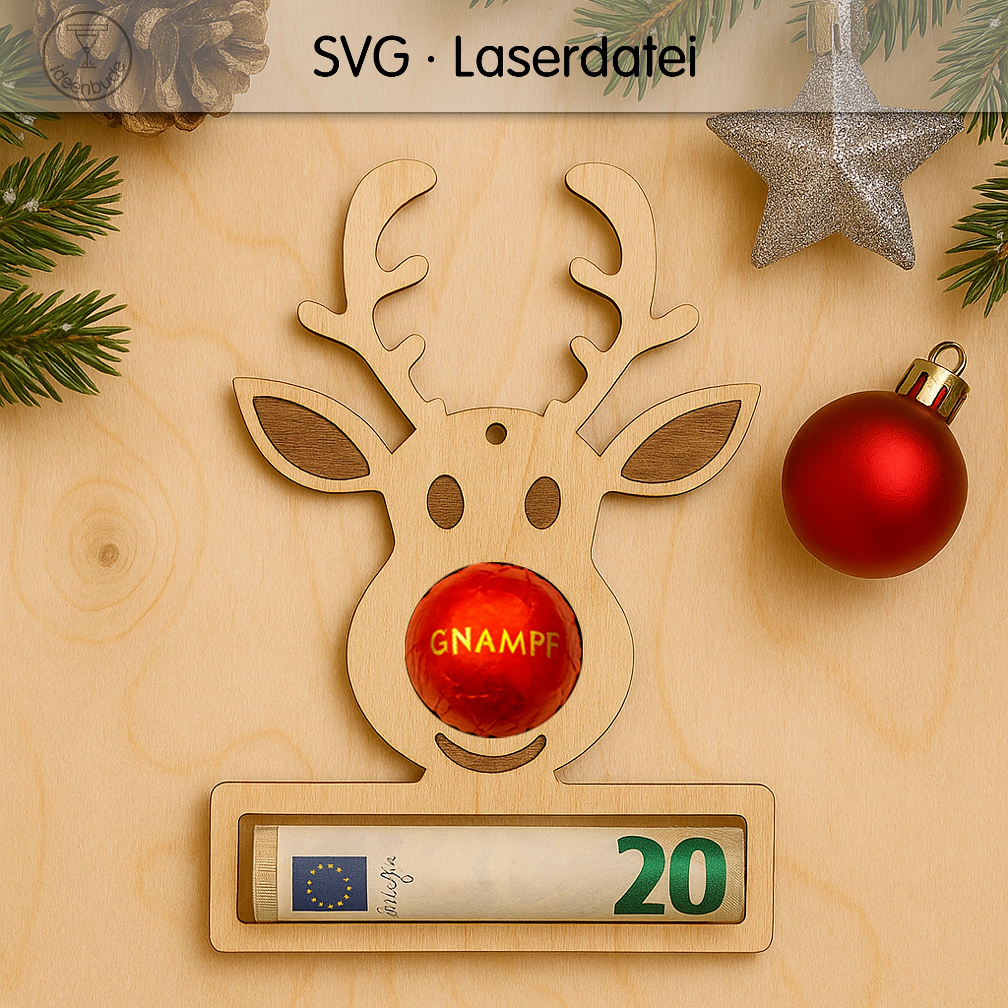 🎄 Rentier mit roter Nase – das etwas andere Geldgeschenk