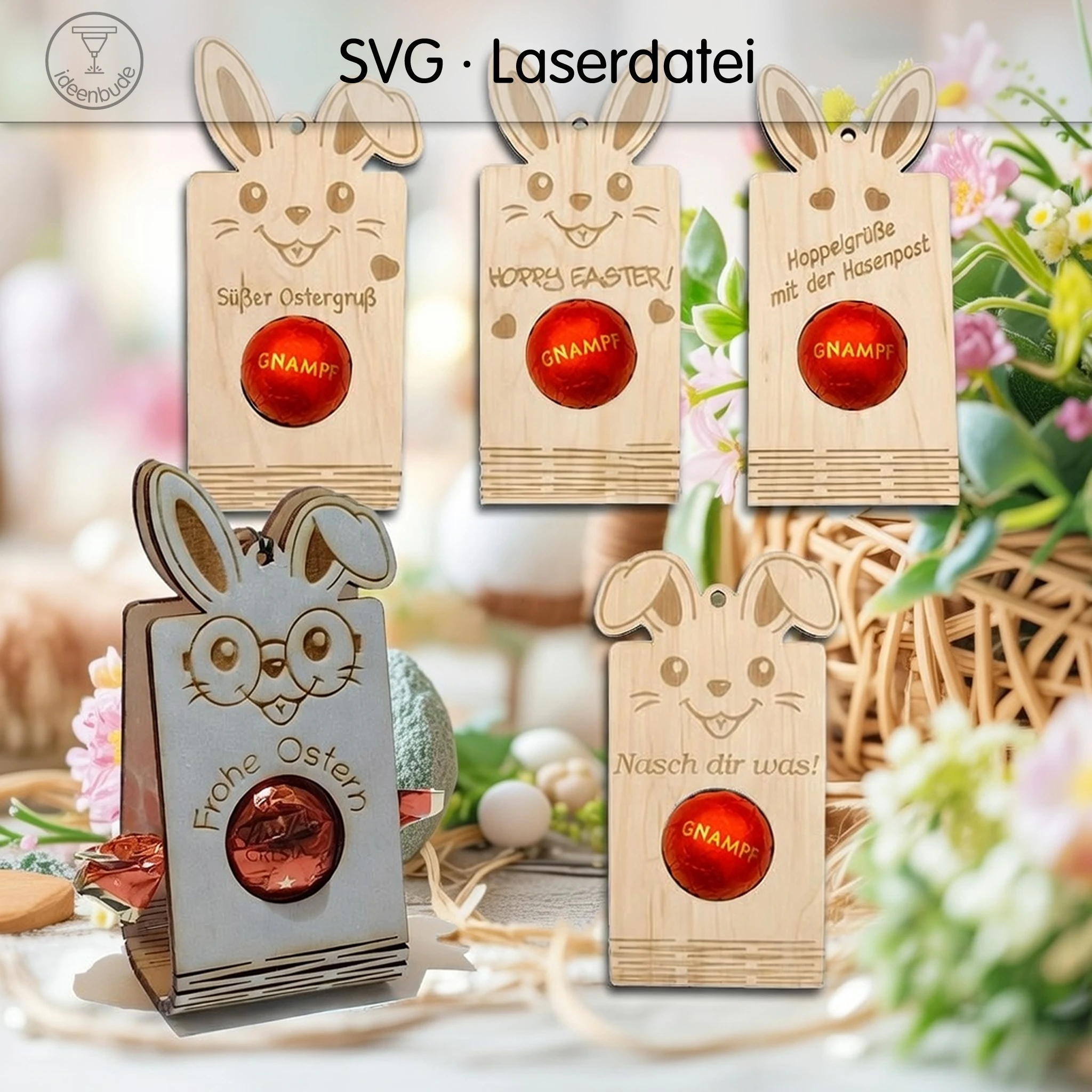 Osterhase to go – 5 süße Geschenkhalter für Schoki & Grüße 🐣🍫
