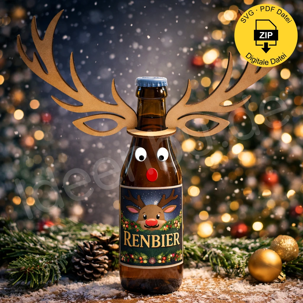 Renbier – die wohl lustigste Laservorlage für Flaschen mit Humor
